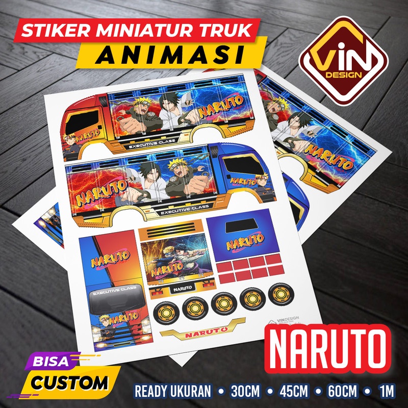 STIKER MINIATUR TRUK / NARUTO / KARTUN / POLA STICKER MINIATUR TRUCK OLENG