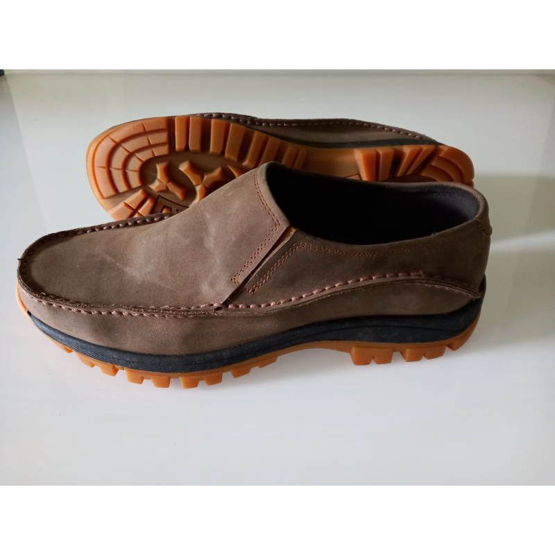 [cece.official] Sepatu Kulit Asli Produk Tanggulangin MJ 24 Coklat Sepatu Kerja Sepatu Santai Sepatu