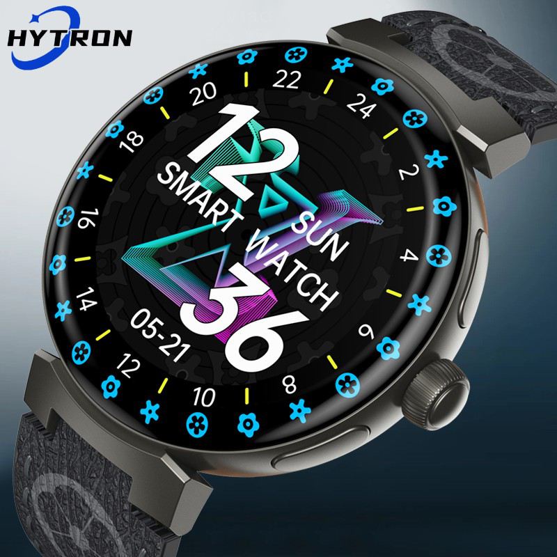 HYTRON Jam Tangan Pintar LV PRO, Arloji Cerdas Layar Sentuh Bulat Penuh, Panggilan Bluetooth untuk A