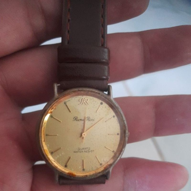 jam tangan renne ricci 18k gold plate