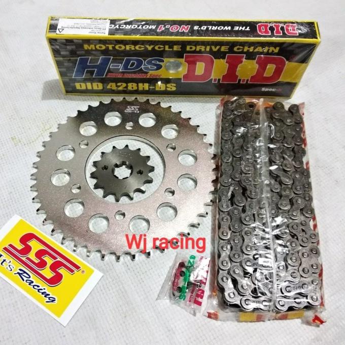 Gear Set Sss Vixion Old - Nvl- Nva - Rantai Tebal Did 428 Hds 128L