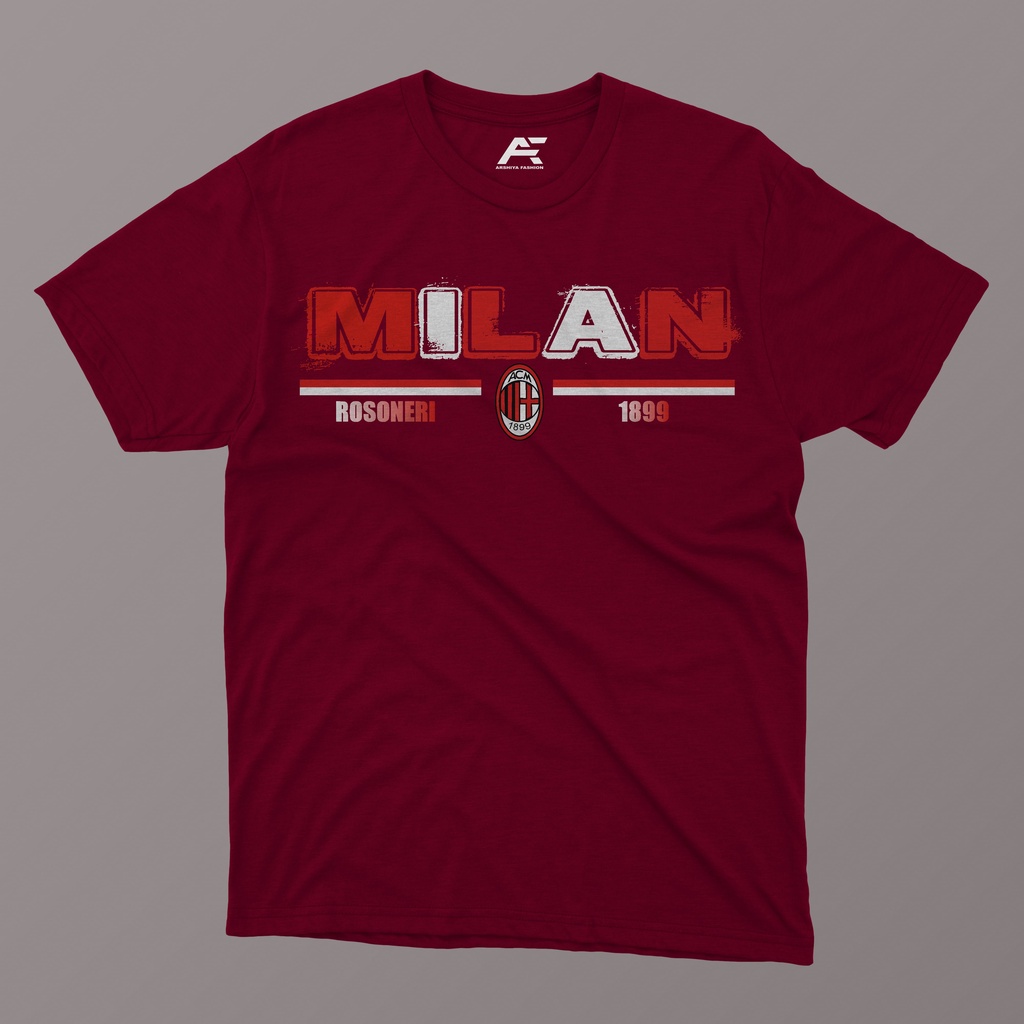 kaos ac milan premium original cotton combed 24s