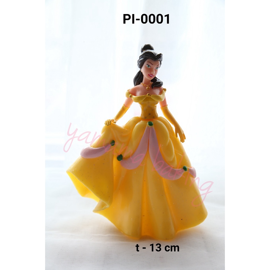 PI-0001 Topper hiasan kue mainan princess belle beauty and the beast (MAINAN)
