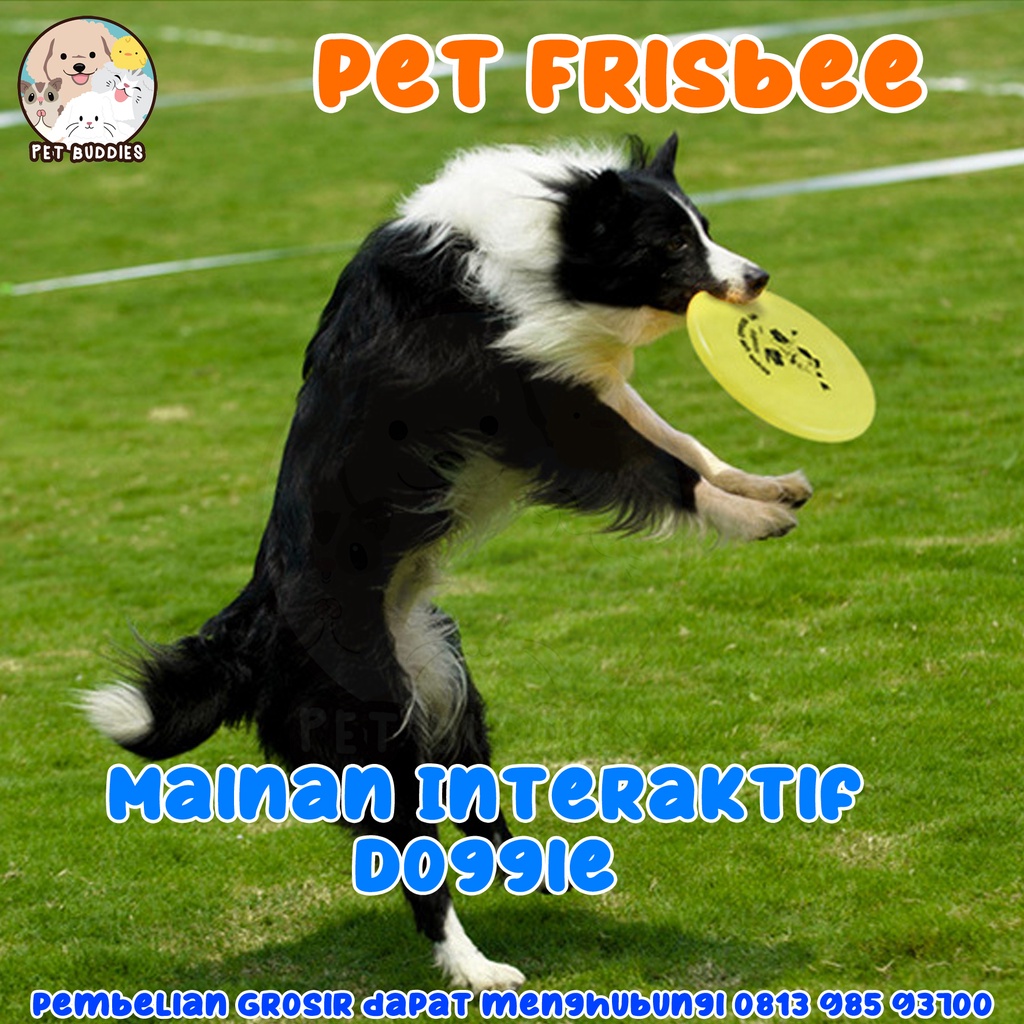 Pet Frisbee Silikon Mainan Anjing Piring Lempar