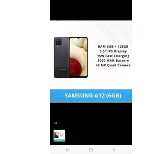 handphone hp android Samsung A12 RAM 6GB+128GB