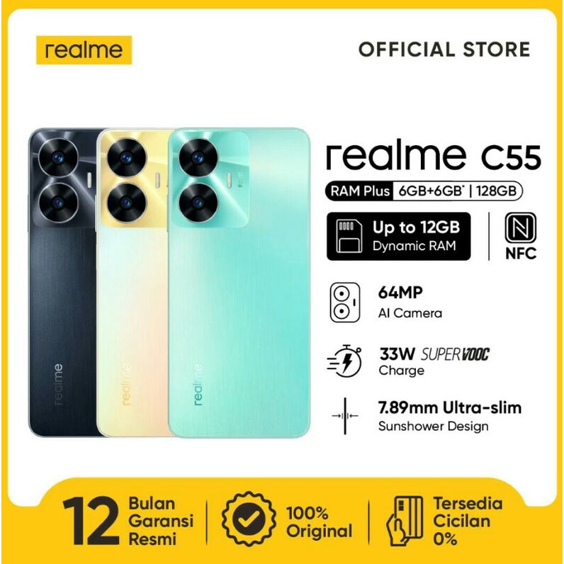 Realme C55 NFC RAM 6/128 Garansi Resmi