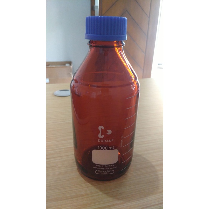 Botol Sampel Coklat 1000ml DURAN Lab Bottle Amber