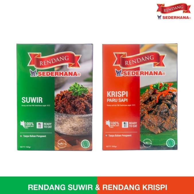 

Promo Paket Mix Rendang Sederhana - Daging Suwir dan Paru