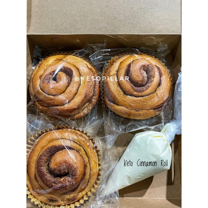 

Promo Keto Cinnamon Roll with Cream Cheese Glaze