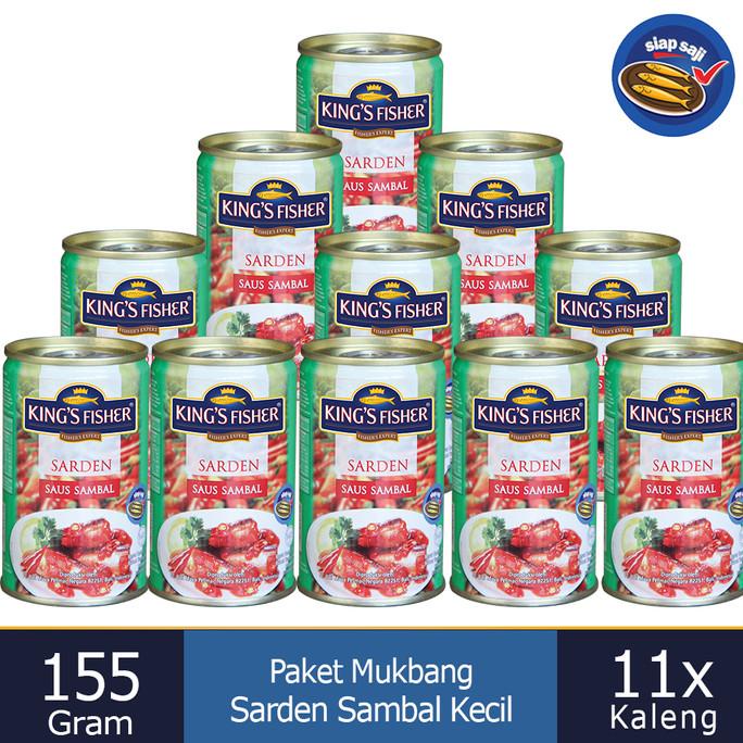 

Promo Paket Mukbang 11 pcs King's Fisher Sarden mini saus sambal Kaleng
