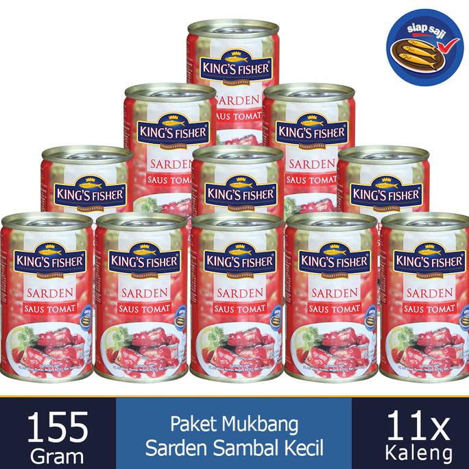 

Promo Paket Mukbang 11 pcs King's Fisher Sarden mini saus tomat Kaleng 155g