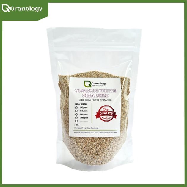 

Promo Organic White Chia Seed Peru (500 gram) by Granology