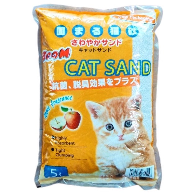 BOOM Cat Sand (5 Liter) - Pasir Kucing Gumpal Wangi