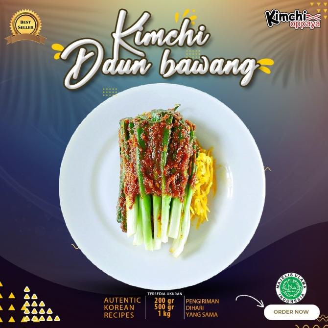 

Promo Kimchi Daun Bawang 1 kg Dibuat Oleh Chef Korea enak.
