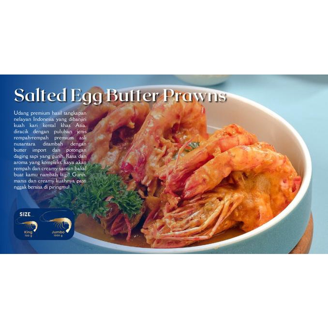 

Promo Salted Egg Butter Prawn (Udang Telur Asin Mentega)