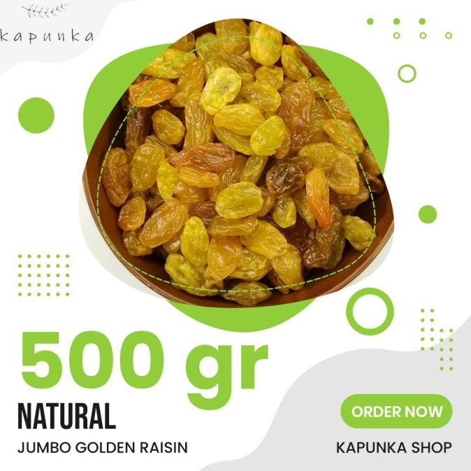 

Promo Golden raisin 500gram/Raisin besar/Kismis 500gr