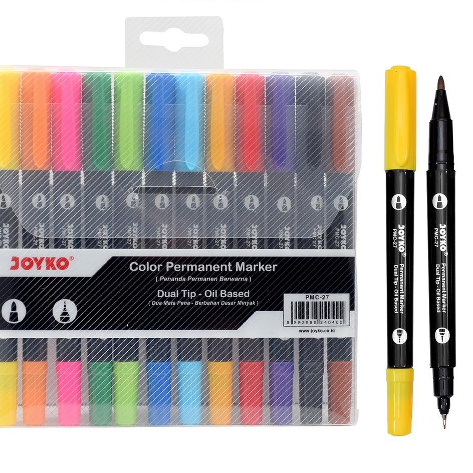 

Ready Stok Color Permanent Marker Penanda Permanen Berwarna Joyko PMC-27