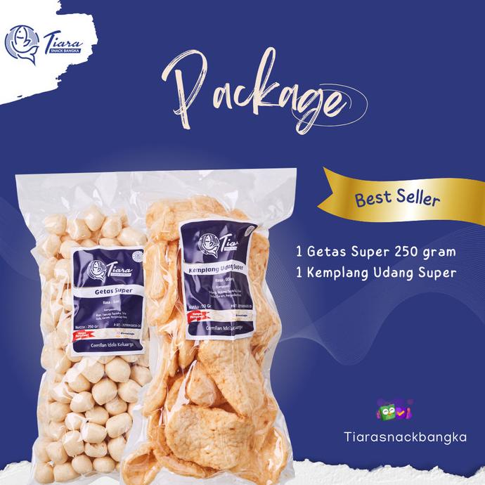 

Promo Package 9 Kerupuk Udang/Getas Super Tiara Snack Bangka