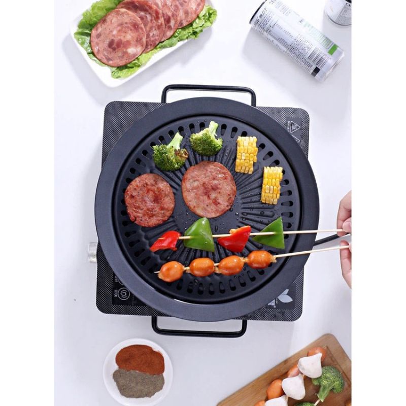 US360 Panggangan BBQ Bulat 32cm Ultra Grill Pan Drip Pan Plate Anti Lengket By Toko Haji Usman