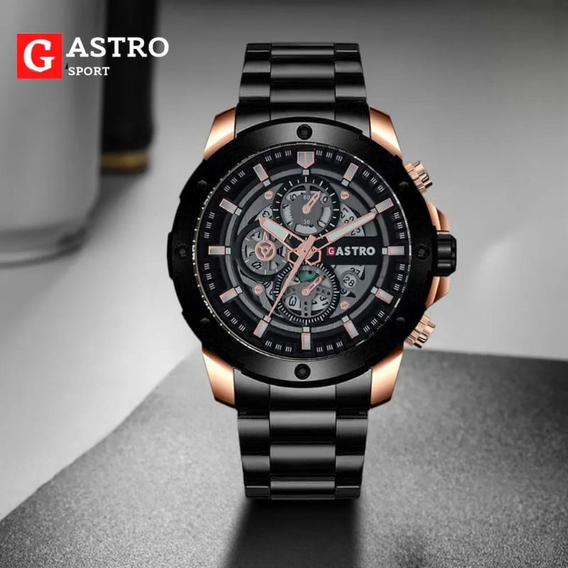 Sport Gastro Jam Tangan Pria Rantai Stainliss Steel Fashion Bisa COD