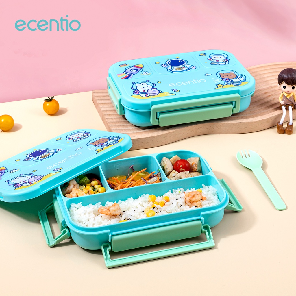 ecentio lunch box anak 1000ml 4 Skat Kotak Makan Kotak Tempat Maka BPA FREE