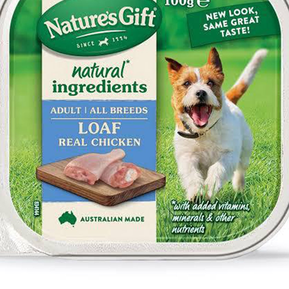 Nature Gift 100 Gr Makanan Anjing Basah Gourmet Loaf Real Chicken