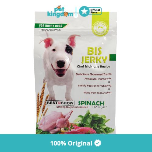 Jerhigh Cemilan Anjing Bis Jerky Bayam 70 Gr