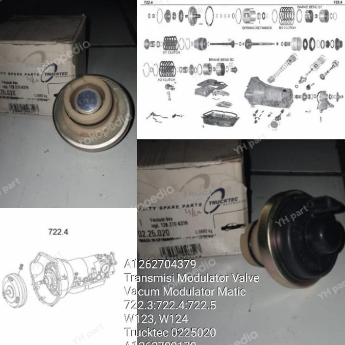 A1262704379 Vacum Modulator Matic 722.3:722.5 W123, W124 0225020Ttc