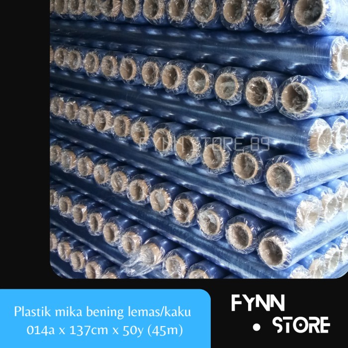 

TERBARU Plastik mika bening lemas / kaku 0.14a x 137cm x 45 m dijual per roll /BUKU TULIS