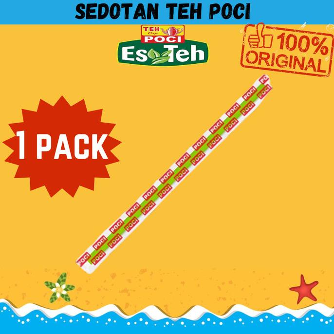 Sedotan Es Teh Poci 1 Pack / Sedotan Teh Cap Poci Original