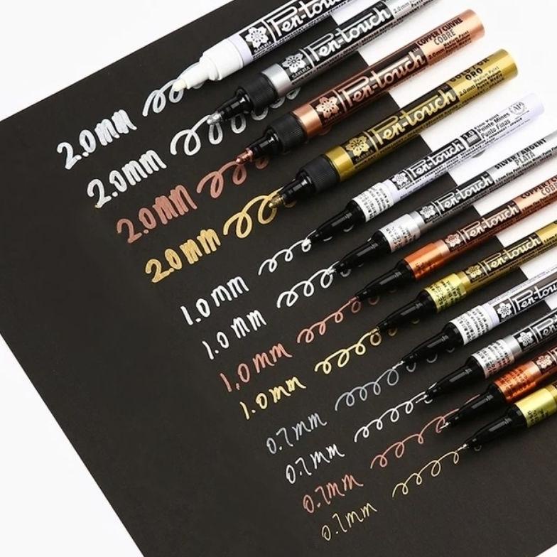 

Viral Spidol Sakura Pen Touch 1.0 Mm Permanent Paint Marker Fine Point # Gold / Silver / Copper / White
