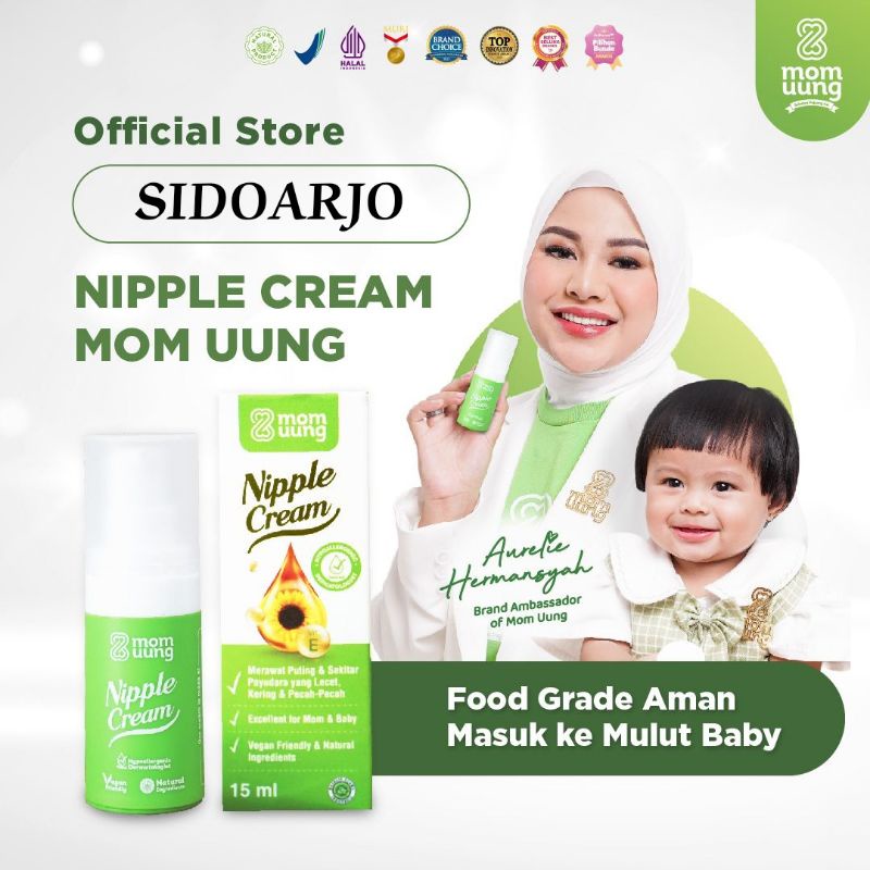 MOM UUNG NIPPLE CREAM NATURAL INGREDIENTS / KRIM PUTING LECET / FOOD GRADE / PELEMBAB IBU MENYUSUI