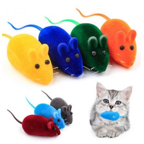 Mainan pet toys kitten warna warni kucing anjing bentuk tikus mini mouse