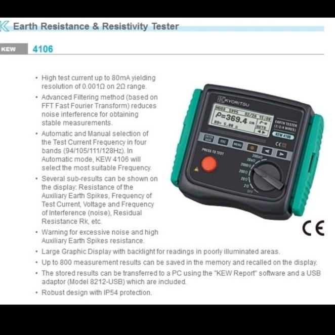 Earth Resistance Tester Grounding Tester Kyoritsu 4106