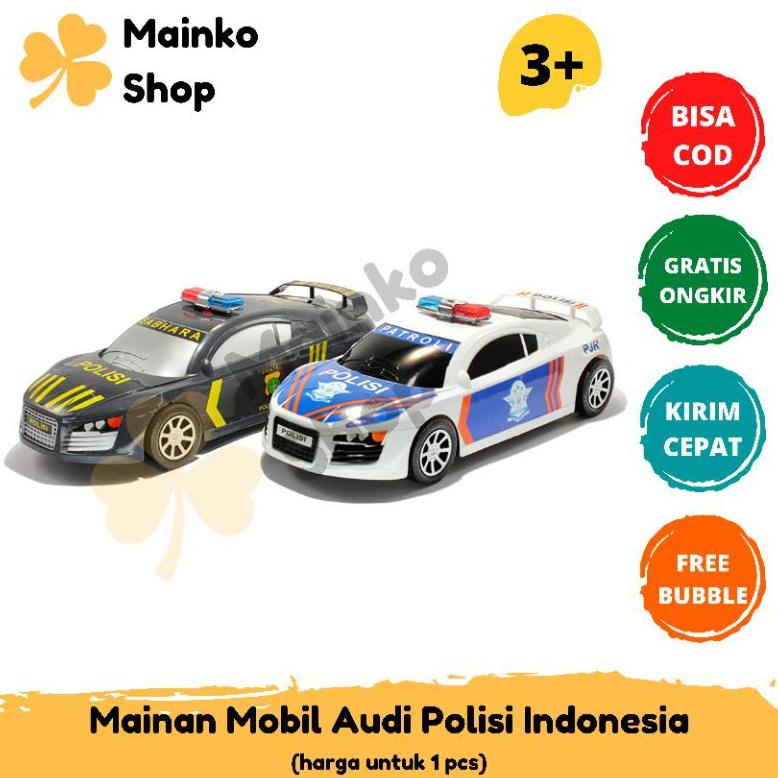 Promo Habis Mainan Anak Diecast Mobil Polisi Indonesia Audi Friction