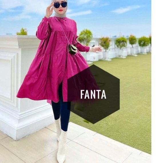 RESA tunik / long tunik wanita terbaru / midi dress polos pastel sage green lilac