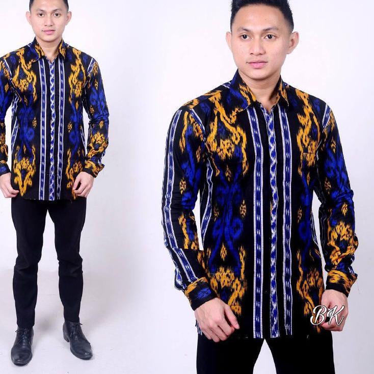 Update Terunik Baju Batik Pria Lengan Panjang Motif Dayak Songket/Kemeja Batik Songket
