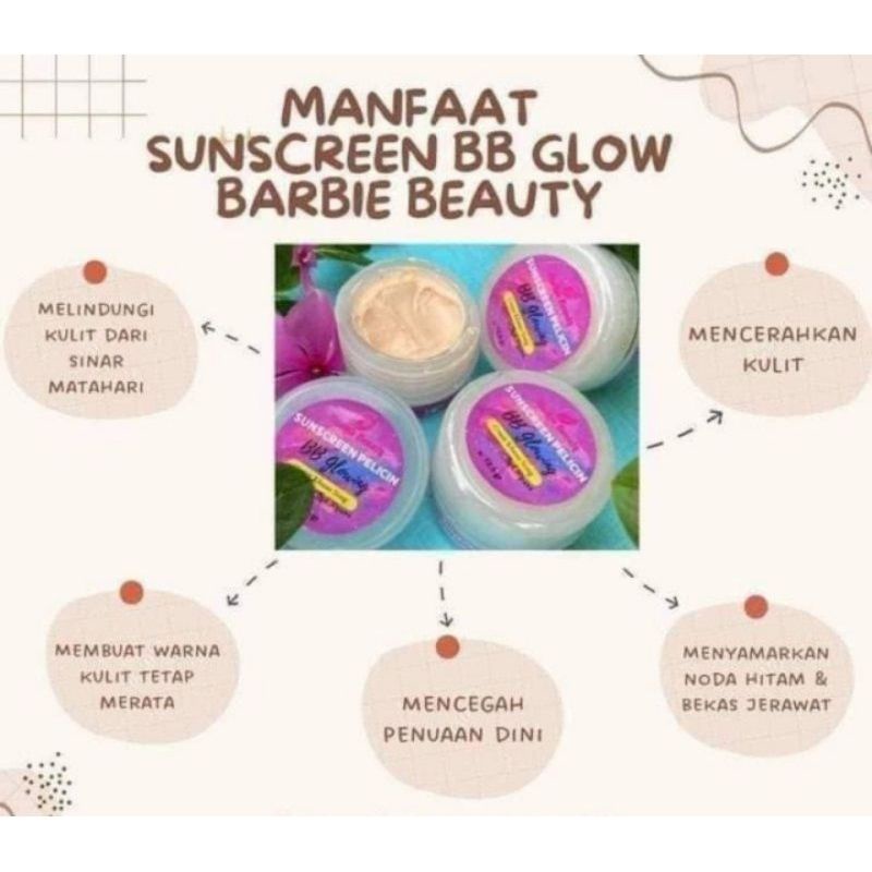 ‼️READY‼️SUNSCREEN BARBIE BEAUTY - SUNSCREEN PELICIN DAY BB GLOWING BY BARBIE BEAUTY BPOM