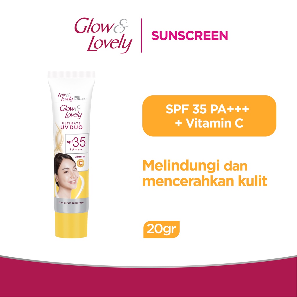 Glow &amp; Lovely Ultimate UV Duo Krim Vitamin C SPF 35 PA+++ 20g