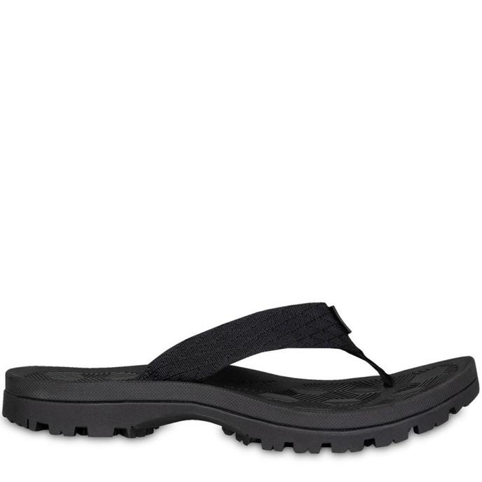 EIGER BHARDEV PINCH SOLE BLACK SANDALS