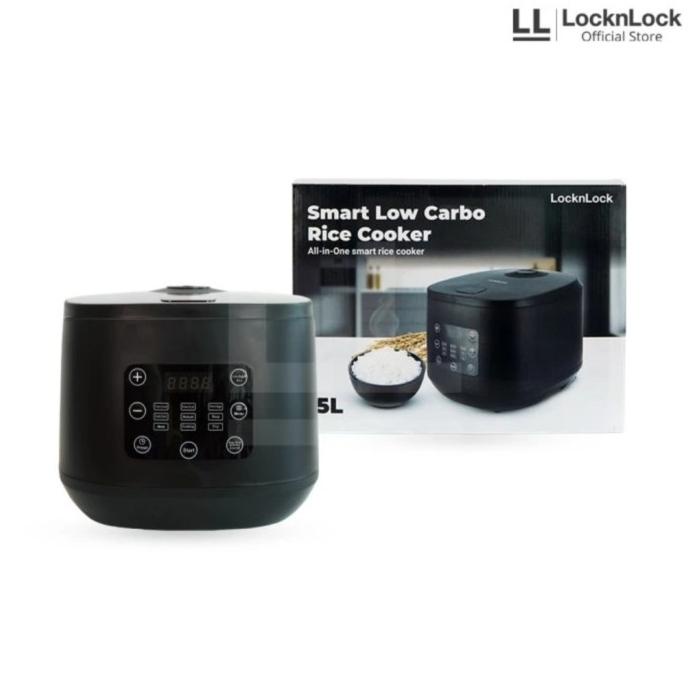 Lock N Lock Smart Low Carbo Rice Cooker 5 Liter Ejr353Blk Iloafinyuu