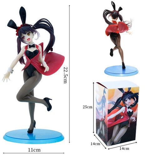 Date A Live Kurumi Tokisaki Standing Bunny Action Figure H-r1578