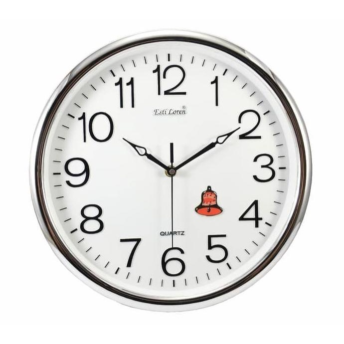Jam Dinding Esti Loren Melody Striking Bunyi Musik Diameter 32cm
