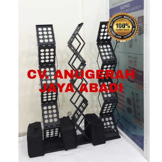 

RAK BROSUR HITAM LIPAT 7 SUSUN BESI