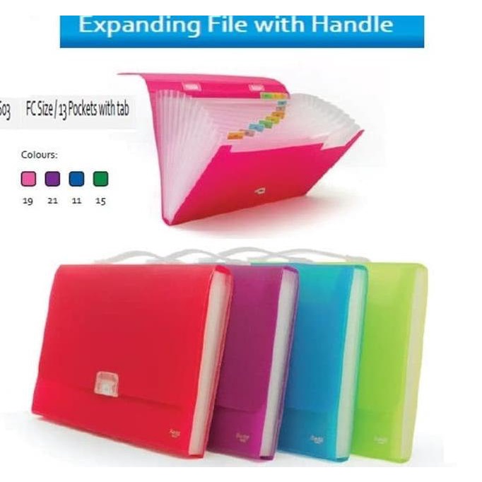 

Bantex Expanding File with Handle Folio - Ref.3603/13POCKET