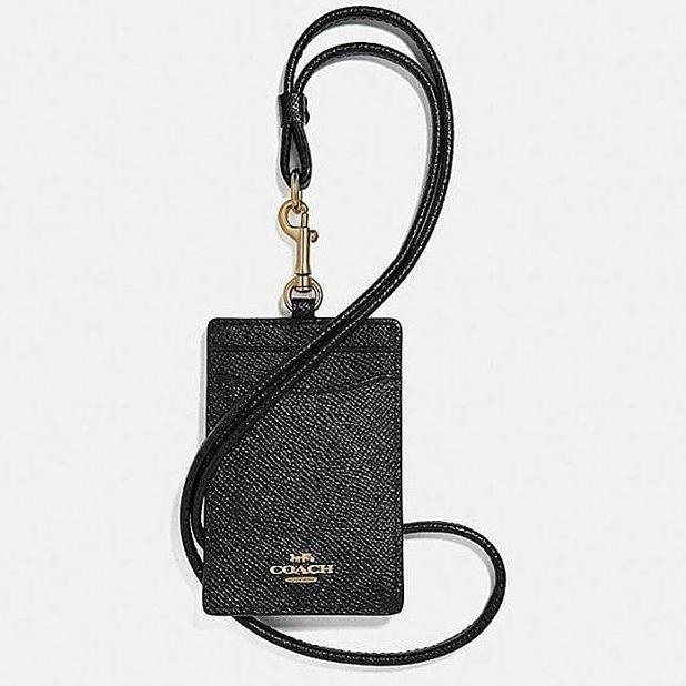 

COACH Id Lanyard In black Signature Canvas 100% AUTHENTIC!