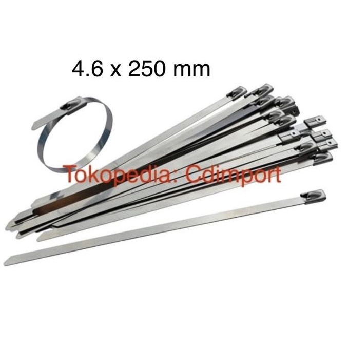 

Stainless Cable Ties - Kabel Tis Stainless 4.6 x 250 mm 25 cm - 100pcs
