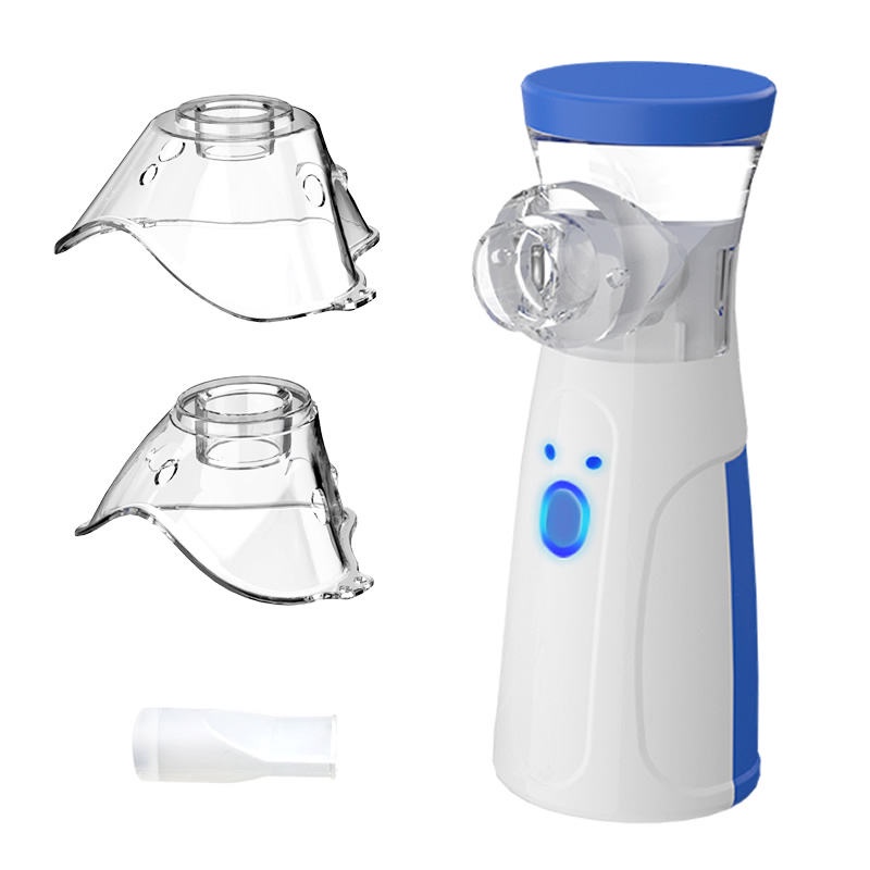 SP9i Alat Terapi Pernapasan Handheld Inhaler Nebulizer Machine Battery W302 Blue/white  By Pro