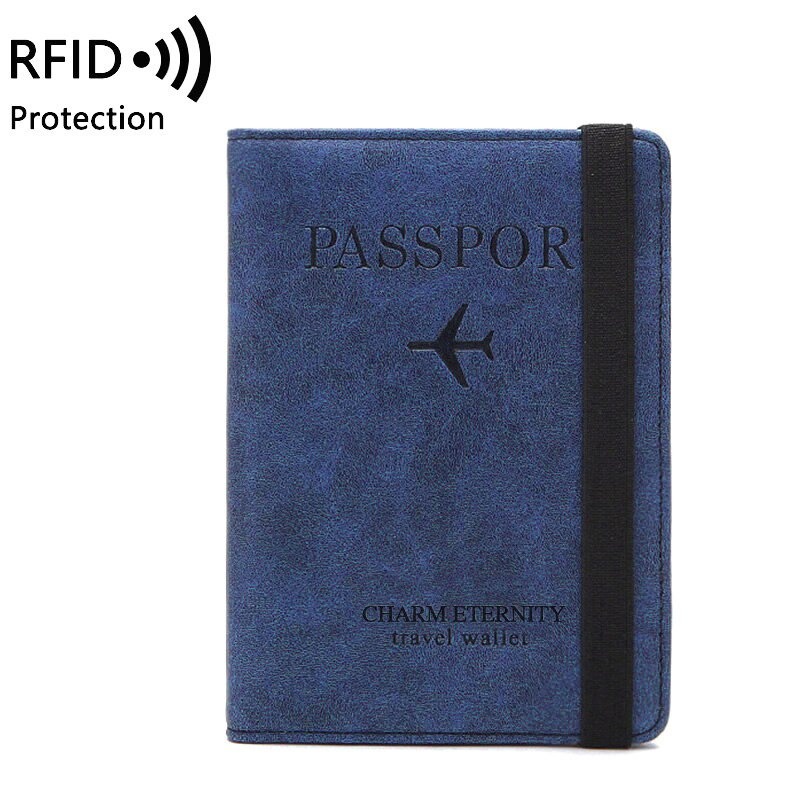 SP9i Dompet Paspor Kulit Passport Travel Wallet Rfid Dompet Cover Card Holder Travel Wallet Blocking Yxy79 Blue By Pro