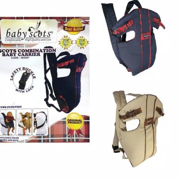 Ready Terheboh BABY SCOTS Gendongan Depan POLOS - Scots Combination Baby Carrier ISG-OOI .